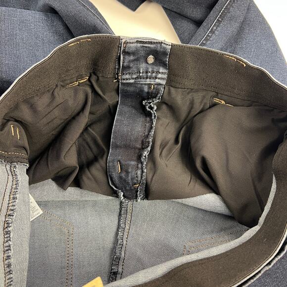 Democracy "Ab"Technology Dark Wash Boot Cut Mid Rise Tummy Control Jeans Size 14 - Picture 10 of 16